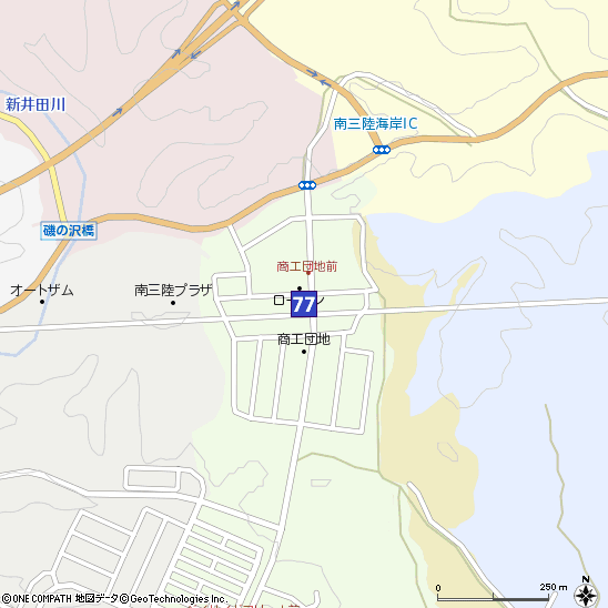 志津川支店付近の地図